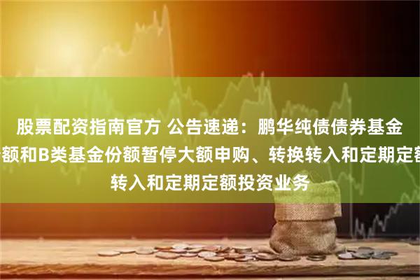 股票配资指南官方 公告速递：鹏华纯债债券基金A类基金份额和B类基金份额暂停大额申购、转换转入和定期定额投资业务